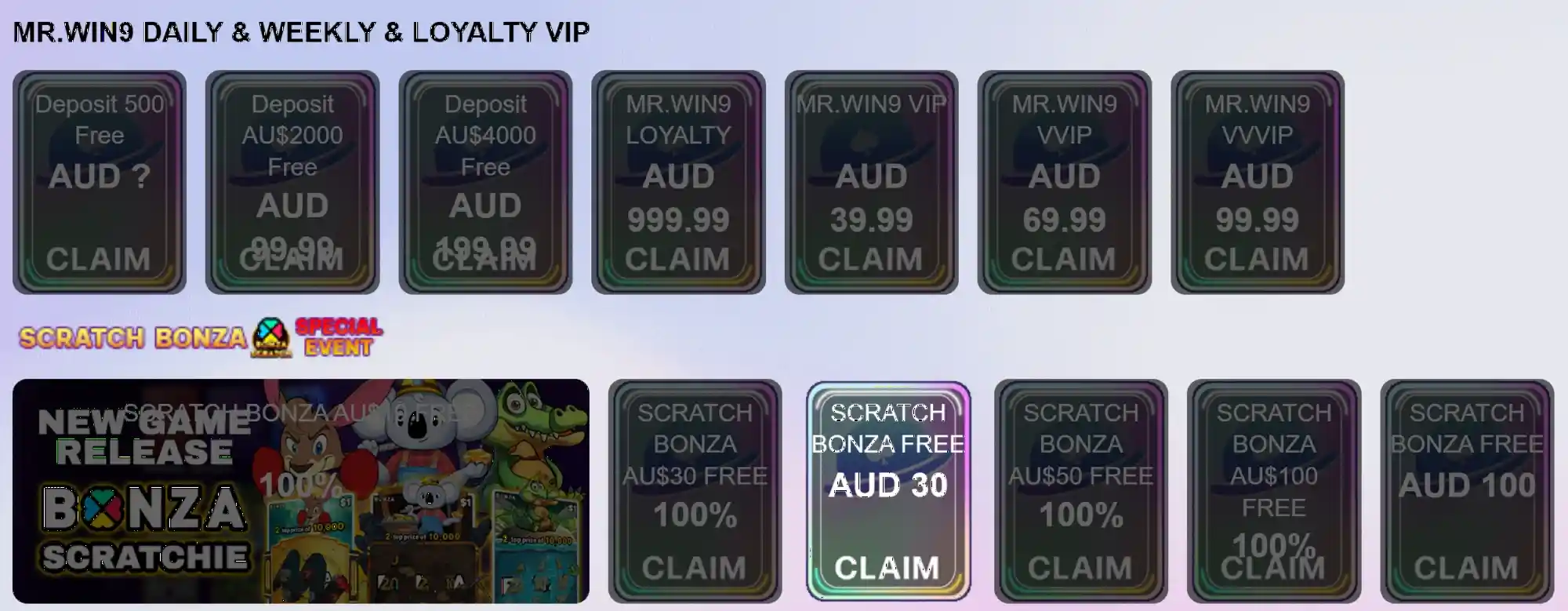 MrWin9 Casino bonuses and promotions
